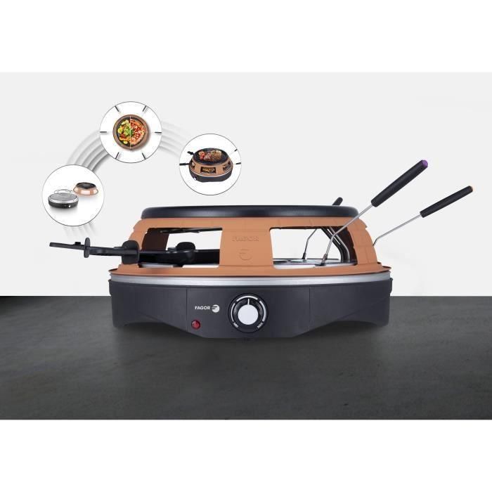 Fiesta de pizza 3 en 1 - FAGOR - FGAP120 - 1200 W - Pizza, raclette, grill 1