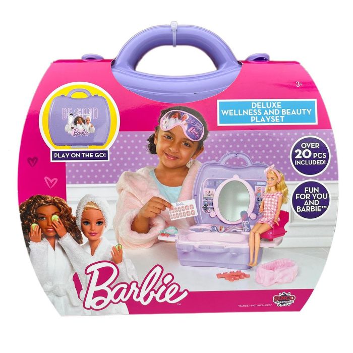 Barbie 00925 Maletín de Belleza Glam Cefa con más de 20 accesorios para personalizar tu estilo y asiento para tu Barbie, Juguete +3 años 2 Barbie 00925 Maletín de Belleza Glam Cefa con más de 20 accesorios para personalizar tu estilo y asiento para tu Barbie, Juguete +3 años 2