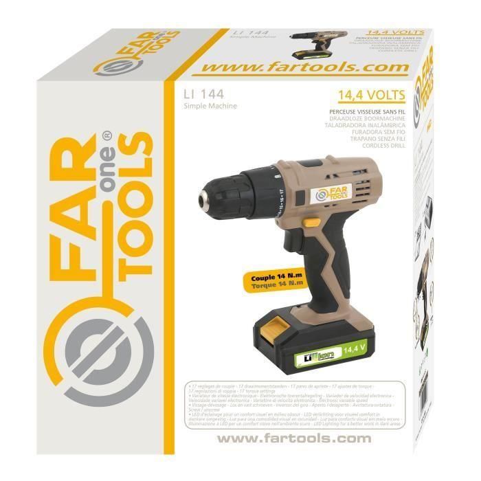 FARTOOLS ONE Taladro inalámbrico LI 144 - 14.4 V - 1.3 Ah 1