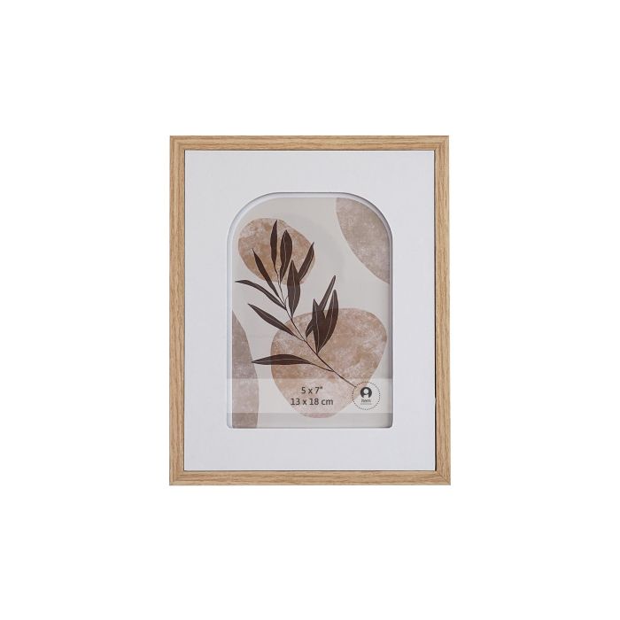 Marco Foto 13X18 Scandi DKD Home Decor Blanco Natural 3 x 25 x 20 cm (4 Unidades)