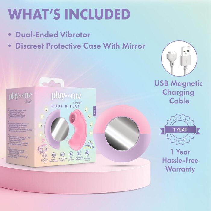 Succionador de Clítoris Blush Play with me Rosa 10 Succionador de Clítoris Blush Play with me Rosa 10