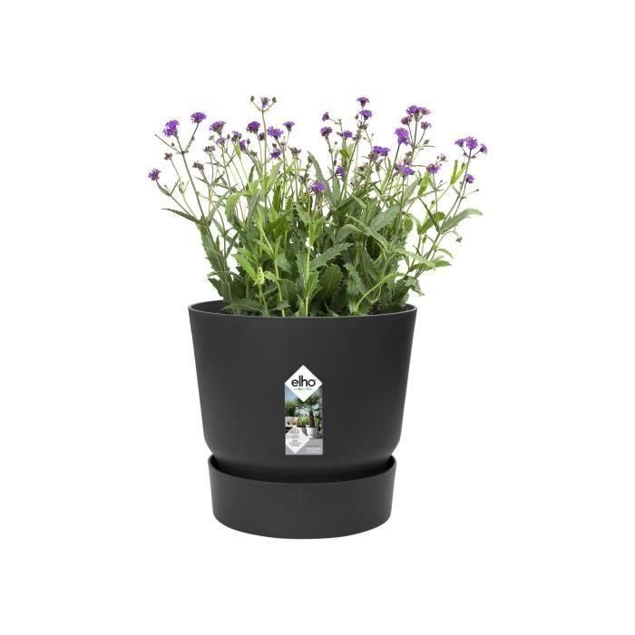 Maceta redonda ELHO Greenville 30 - Exterior - Ø 29.5 x H 27.8 cm - Negro living 2 Maceta redonda ELHO Greenville 30 - Exterior - Ø 29.5 x H 27.8 cm - Negro living 2