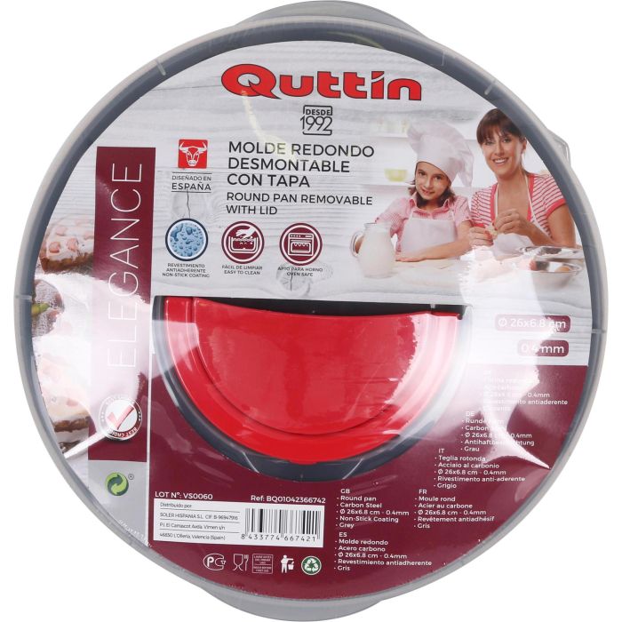 Molde para horno Quttin 26x6.8 cm con tapa (6 Unidades) 3 Molde para horno Quttin 26x6.8 cm con tapa (6 Unidades) 3