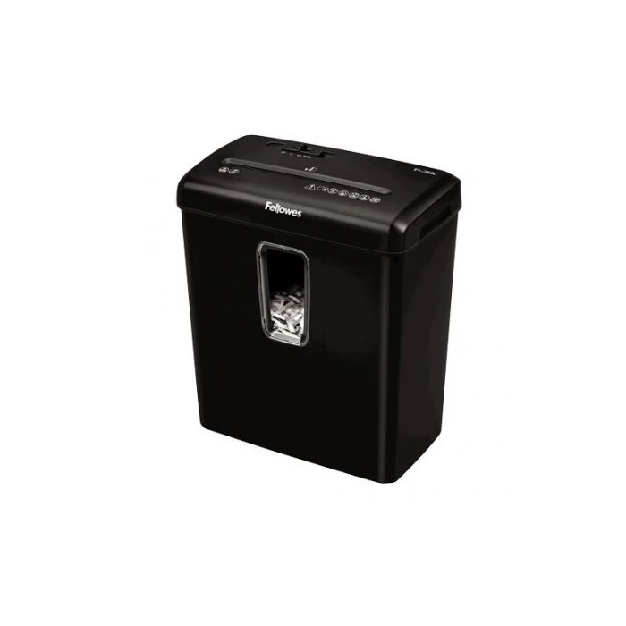 Fellowes P-30C Destructora de Papel, Corte en Partículas 4x34mm, 6 Hojas, Uso Ocasional, Negra