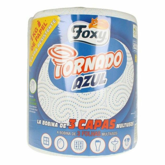 Foxy Tornado Azul Bobina Multiusos 3 Capas