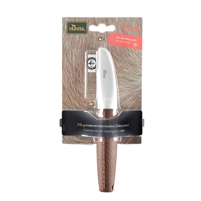 Hunter Peine de Púas Rotatorias para Perros y Gatos - Desenreda y Cuida Pelaje Largo y Medio - Antideslizante Talla M 2 Hunter Peine de Púas Rotatorias para Perros y Gatos - Desenreda y Cuida Pelaje Largo y Medio - Antideslizante Talla M 2