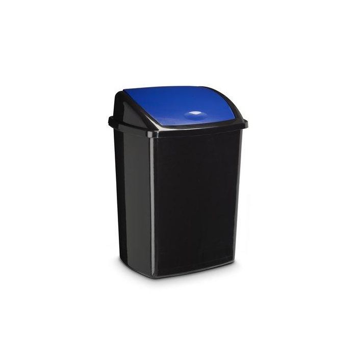 Papelera Plastico Con Tapa Basculante Cep 91947 50 Litros Azul