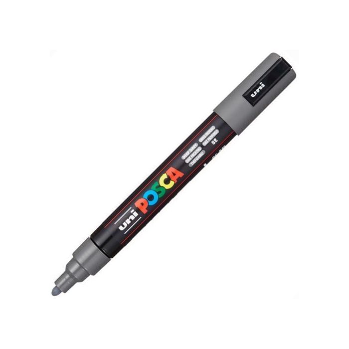 Posca Marcador Pc-5M No Permanente Punta Forma De Bala 1,8 - 2,5 mm Gris Profundo Posca Marcador Pc-5M No Permanente Punta Forma De Bala 1,8 - 2,5 mm Gris Profundo