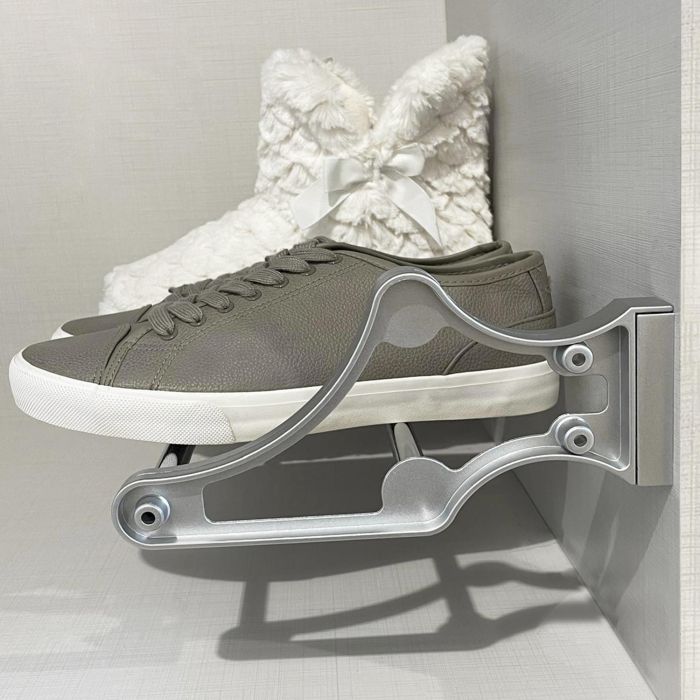 Emuca Zapatero Self para interior de armario, Acero y Plástico, Pintado aluminio 1 Emuca Zapatero Self para interior de armario, Acero y Plástico, Pintado aluminio 1