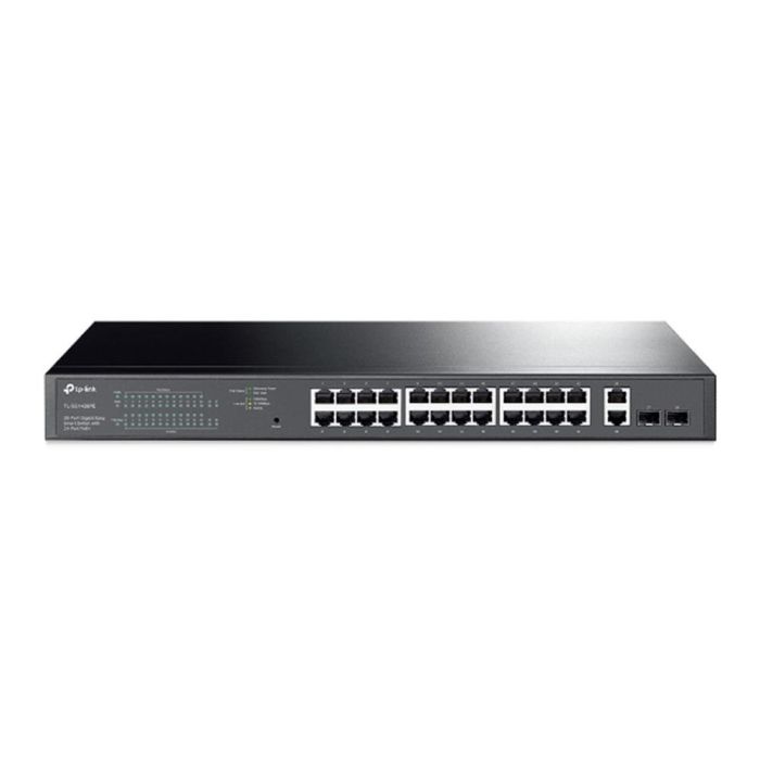 TP-LINK 28-Port Gigabit Easy Smart Switch with 24-Port PoE+ TP-LINK 28-Port Gigabit Easy Smart Switch with 24-Port PoE+
