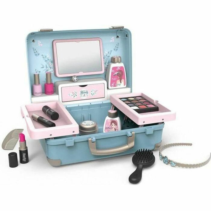 Smoby - My Beauty Vanity - Maleta de belleza para niños - Peluquería + Uñas + Maquillaje - 13 Accesorios