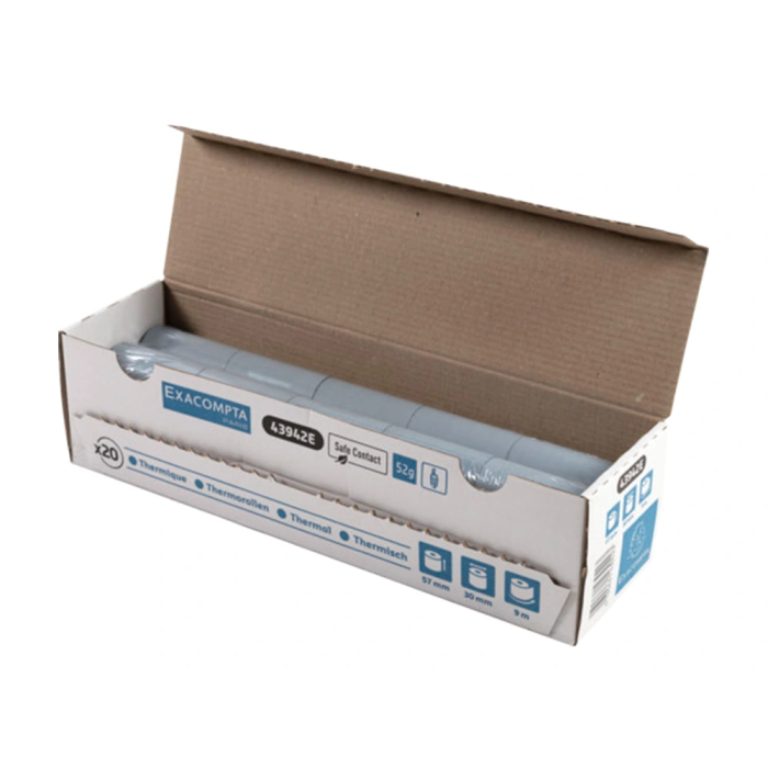 Exacompta Rollo Sumadora Térmico Safe Contact 57 mm x 30 mm 52 g/m2 2