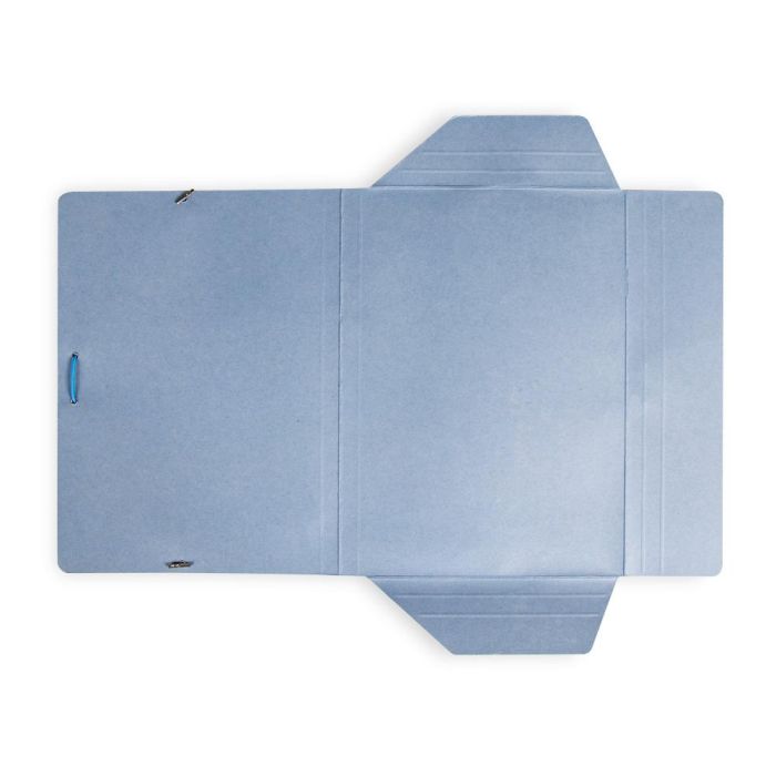 Carpeta Liderpapel Gomas Folio 3 Solapas Carton Pintado Azul 6