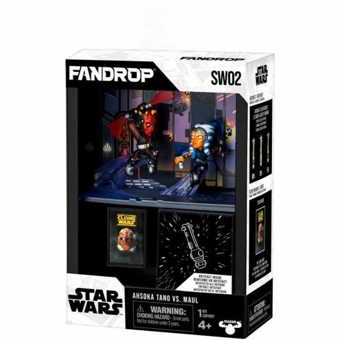 Fandrop FAN0630996920756 Figura Star Wars: Darth Maul vs Ahsoka - Vitrina con Escena de Culto + Mini Póster - 18 cm 2