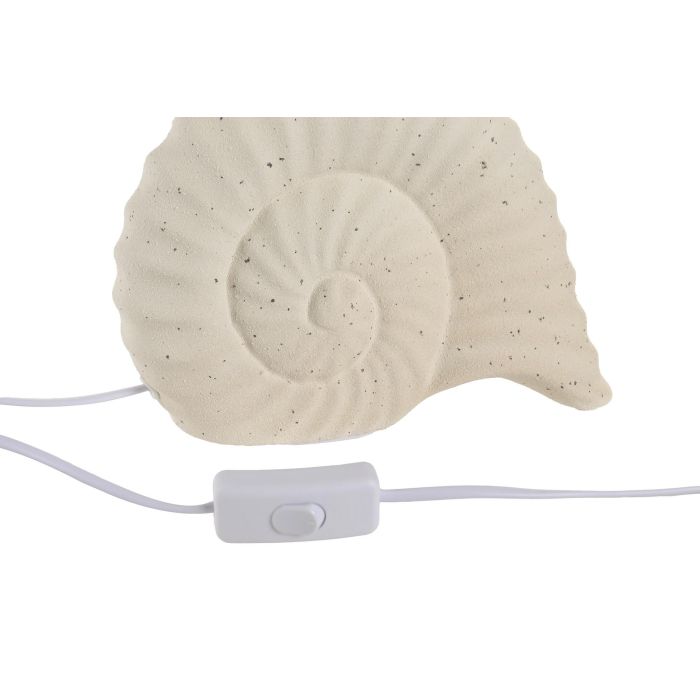 DKD Home Decor Lampara Sobremesa Mediterraneo Crudo Blanco 21 x 37 x 31 cm 2