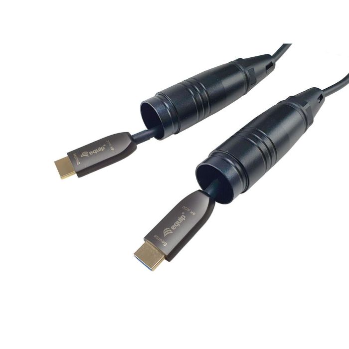 Equip 119421 Cable HDMI 2.1 Óptico Activo A-A, 25m, 8K/60Hz, 4K/120Hz, 48Gbps, HDR, Ethernet, ARC, 3D, Negro 4