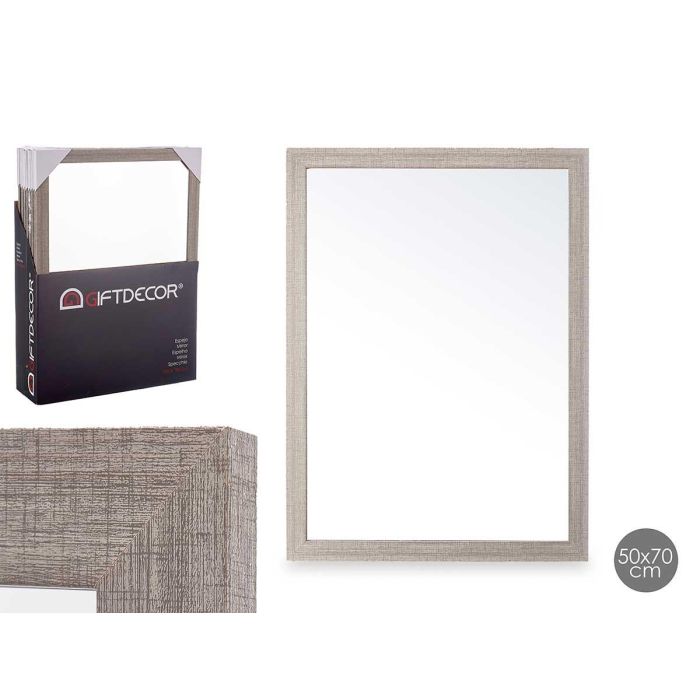 Espejo Gris 50 X 70 Cm Giftdecor (8 Unidades) Espejo Gris 50 X 70 Cm Giftdecor (8 Unidades)