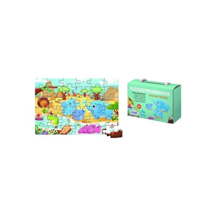 Dohe Puzzle 65009 Animal World 36 Piezas A Partir de 4-6 Años Aprendizaje