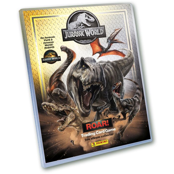 Panini PAN8051708025279 - Jurassic World 4 TCG: Paquete de Inicio - Álbum + 2 Fundas (16 Cartas + Carta Edición Limitada n.º 1)