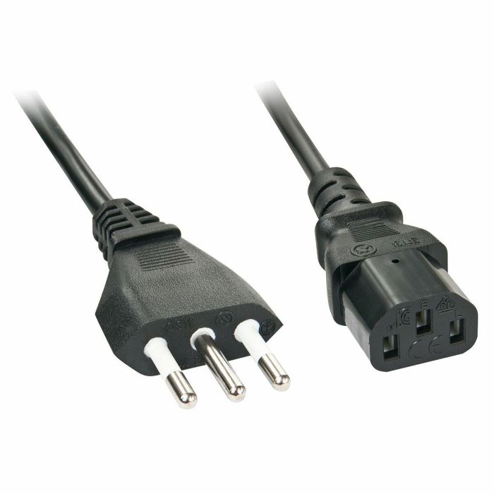 Lindy Cable de Alimentación IEC Italiano C13 de 3m para PC, Monitor, Impresora