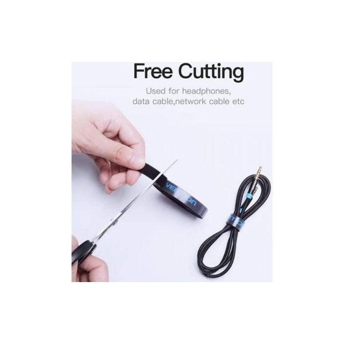 Vention KAABA Tira Sujetacables Organizador de Cables de Velcro de Nailon Fuerte Reutilizable Corte Libre 1m Negro 2 Vention KAABA Tira Sujetacables Organizador de Cables de Velcro de Nailon Fuerte Reutilizable Corte Libre 1m Negro 2