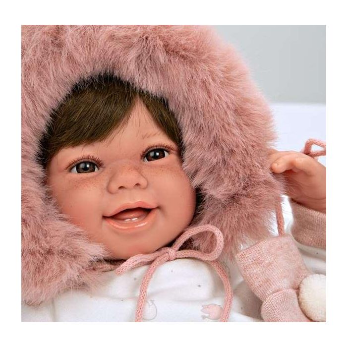 Muñecas Arias Muñeca Elegance 45 cm Zoe Rosa con Manoplas (Muñeco de Peso) 7