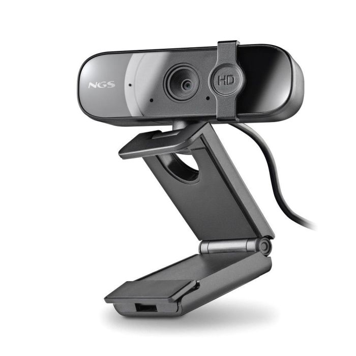 NGS XPRESSCAM1080FHD Webcam XpressCam 1080 Full HD 1080p con Micrófono Integrado, USB 2.0 y LED Anti-Hack. Compatible Multi-OS
