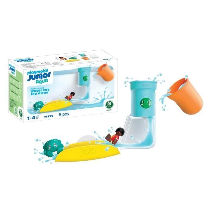 PLAYMOBIL 71775 Tanque De Agua Cascada Giratoria Con Tobogán JUNIOR Aqua para Bañera (+12 meses) 2