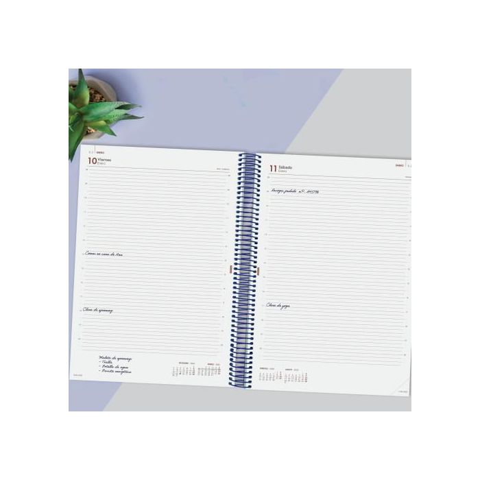 Finocam Agenda Anual Year Espiral E40-210x297 mm 1Dp Azul 2025 2