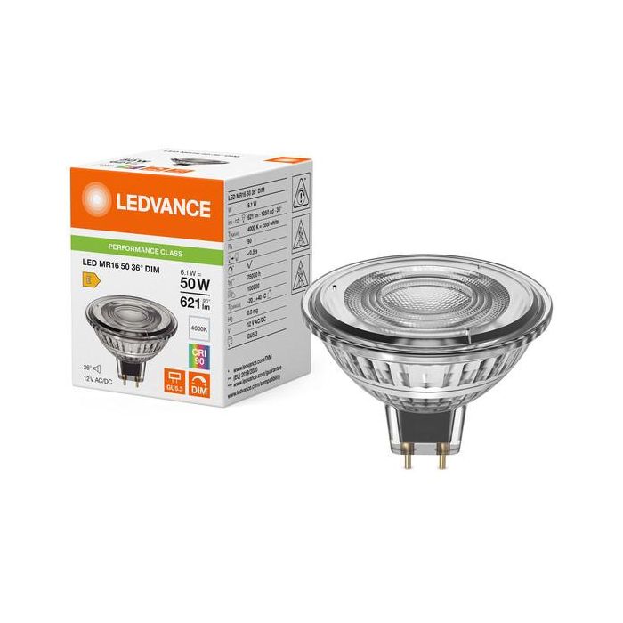 Osram LED MR16 50 36° DIM P 6.1W 940 GU5.3 Dimmbare Niedervolt-LED-Reflektorlampen 2 Osram LED MR16 50 36° DIM P 6.1W 940 GU5.3 Dimmbare Niedervolt-LED-Reflektorlampen 2