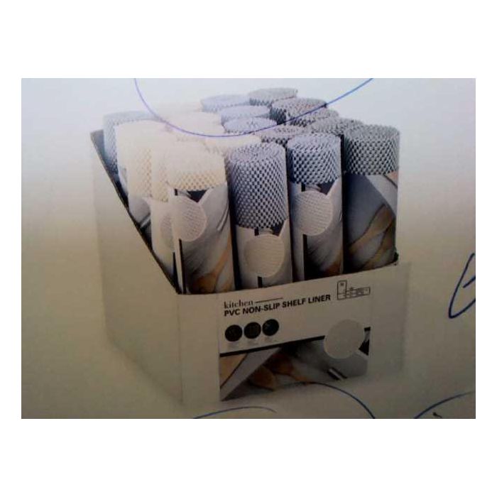 DKD Home Decor Protector PVC para Cajones y Nevera 150x30 cm Colores Surtidos (Transparente, Gris, Beige) 24 Unidades 1