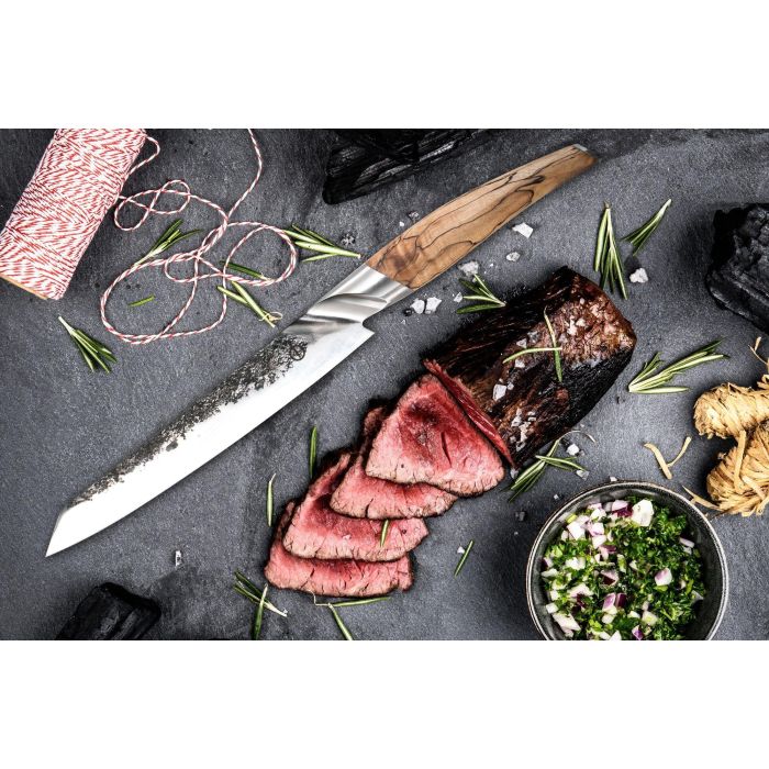 Katai COS1699272227304 Cuchillo de Carne Forjado Acero VG10 Mango Madera de Raíz 20,5 cm
