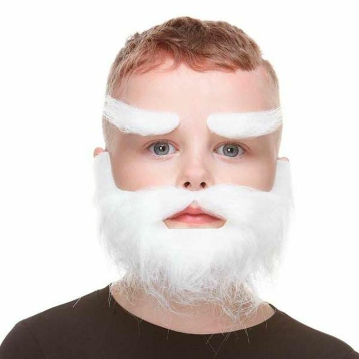 Bigote, barba y cejas infantil papá noel talla única Bigote, barba y cejas infantil papá noel talla única