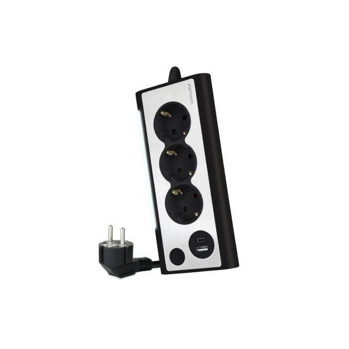 Regleta 3 Tomas Schuko NANOCABLE 10.37.0013-BK USB x 2 0 Regleta 3 Tomas Schuko NANOCABLE 10.37.0013-BK USB x 2 0