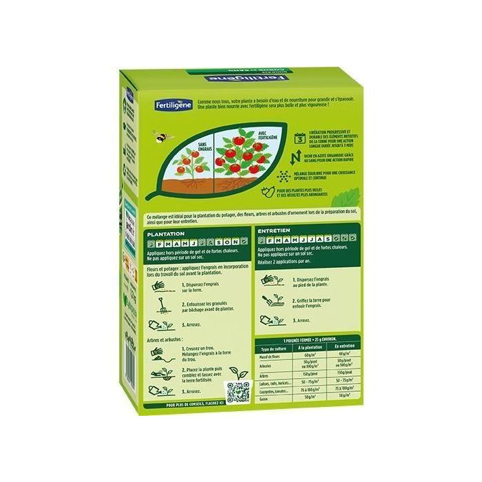 FERTILIGENE fertilizante cuerno y sangre - FCOSAN12 - 1,2 kg - Acción rápida y duradera - Nutre hasta 3 meses 1