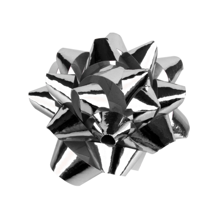 Liderpapel Lazo Fantasía Mediano Color Plata Metalizado 1