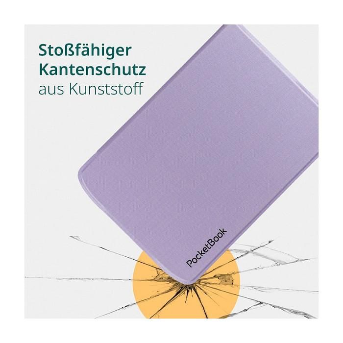 PocketBook Funda SH-TR-634-LPL-WW Folio Transparente Lavanda de Microfibra y Cuero PU para eReader Verse, Verse Lite, Verse Pro