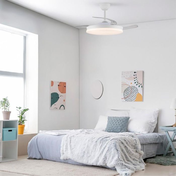 Ventilador de techo led 3cct aspas retráctiles stars evo smart 72 W 7920 lm blanco 4