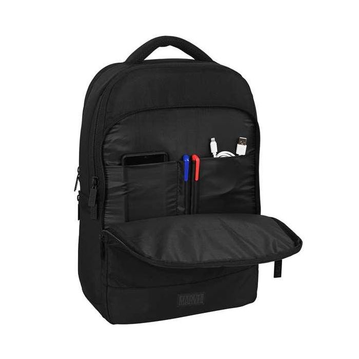 Mochila para Portátil y Tablet con Salida USB Capitán América Negro 5