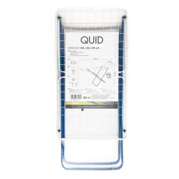Quid Tendedero de Pie Heracles Acero Pintado Blanco 18 Metros de Tendido, Plegable y Extensible 167x55x96 cm 3
