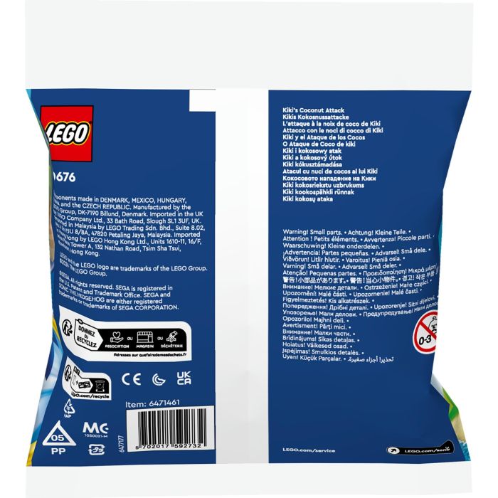 LEGO 30676 Sonic the Hedgehog Kikis Kokosnussattacke Polybag - Juego de Construcción Kiki y Ataque de Cocos, 42 Piezas, 6+ años 2