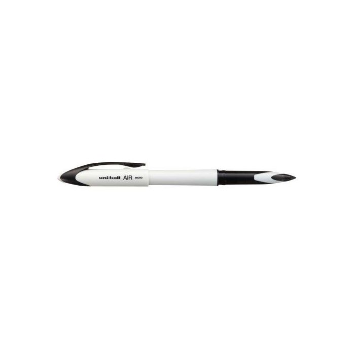 Roller T.Liq. Uni-Ball Air Micro 0,5 Black&White Cuerpo Blanco Tinta Negra 12 unidades