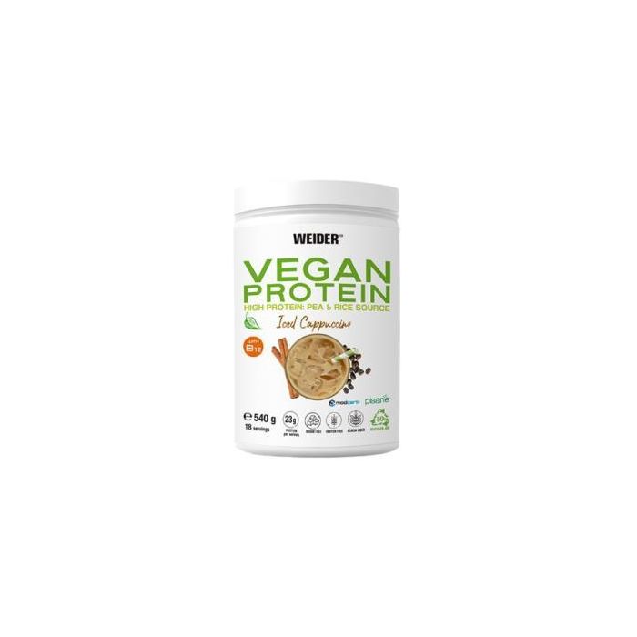 Weider Vegan Protein Cappuccino Iced 540Gr. Weider Vegan Protein Cappuccino Iced 540Gr.