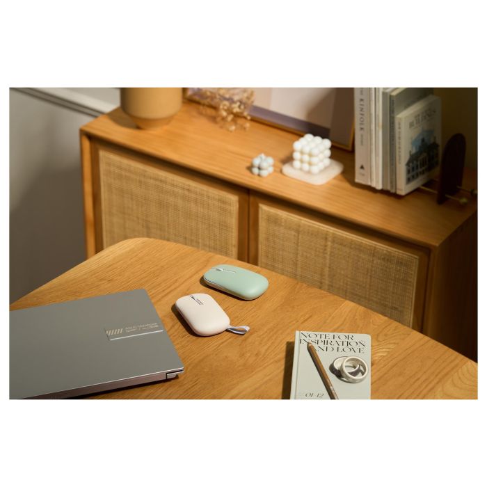 ASUS MD100 Ratón Inalámbrico RF Wireless + Bluetooth Óptico 1600 DPI Beige, Verde 3