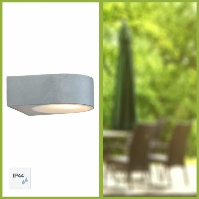 BRILLIANT - TYLER Aplique de exterior - color titanio - metal/vidrio E27 1x60W 2