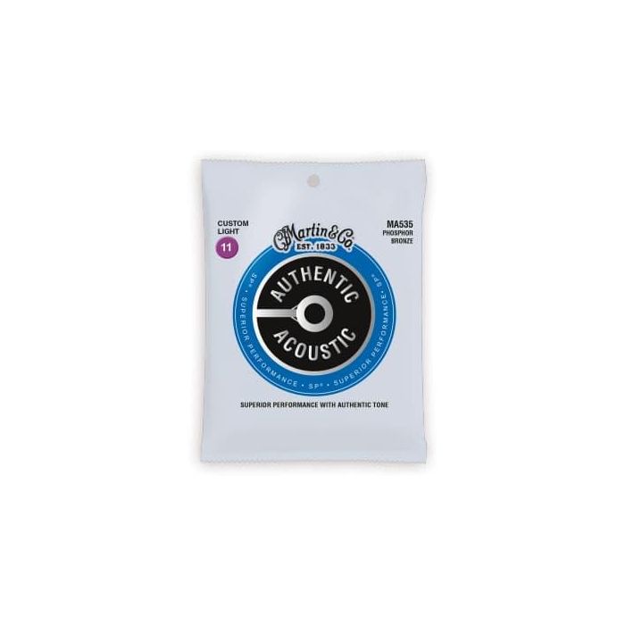 Juego Acústica Authentic Sp Phosphor Bronze 92/8 Custom Light 11-52