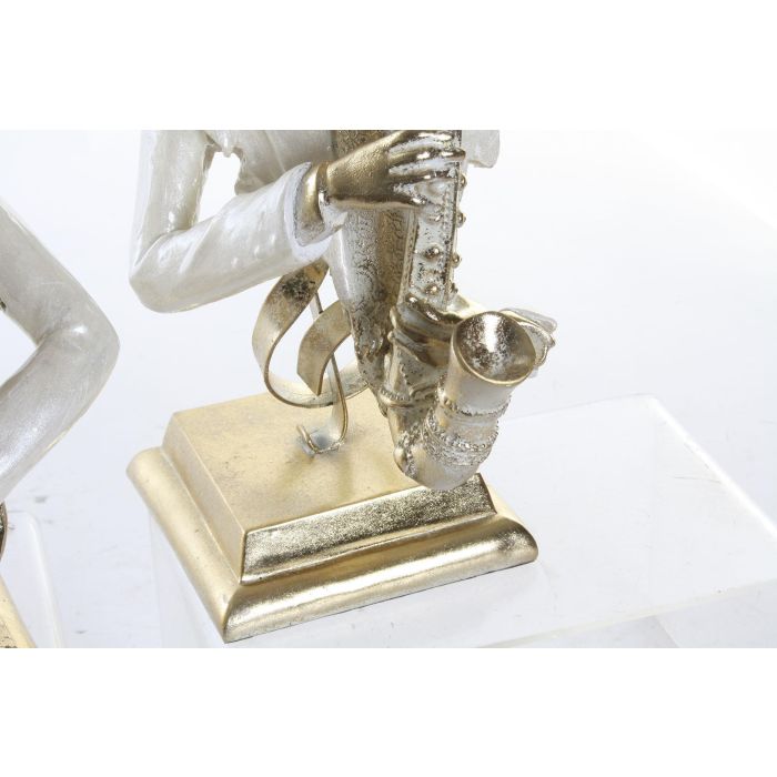 Figura Tradicional DKD Home Decor Dorado Blanco 17 x 36 x 21.5 cm (2 Unidades) 2