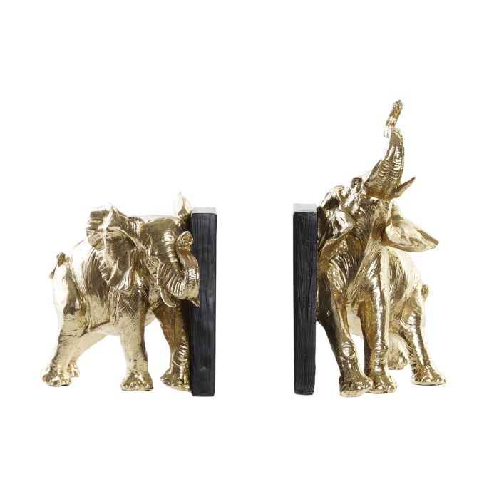 Sujetalibros Colonial DKD Home Decor Dorado Negro 15 x 25 x 22 cm Set de 2 Sujetalibros Colonial DKD Home Decor Dorado Negro 15 x 25 x 22 cm Set de 2