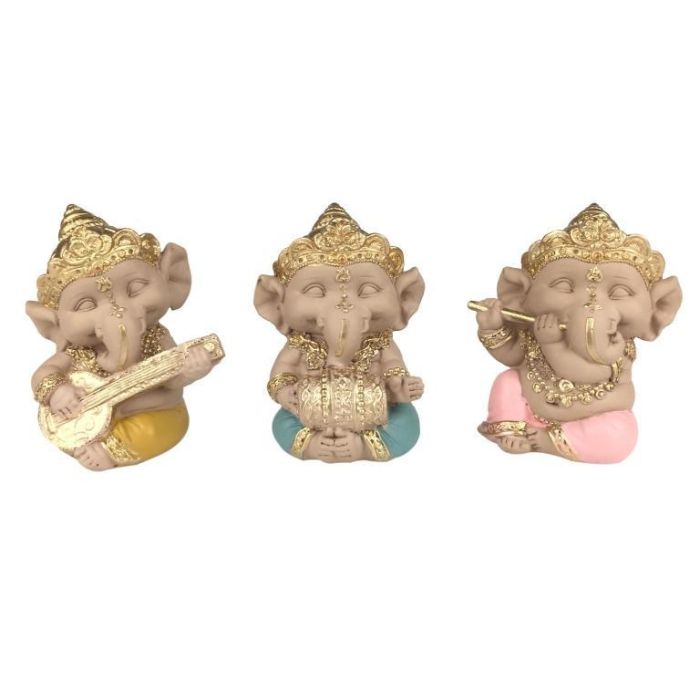 Figura Oriental DKD Home Decor Rosa Azul 5 x 7 x 6 cm (12 Unidades)