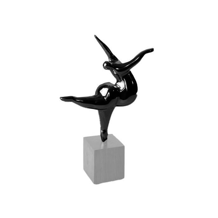 Figura  DKD Home Decor Negro Blanco 8 x 30 x 18 cm